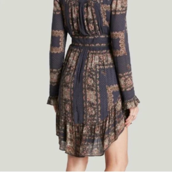Free People Bridget Floral High-Low Dress in muted Earth tones, XS‎ - Picture 10 of 11